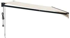 Toldo retrátil automático 5x3 m cor creme