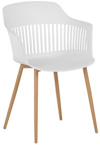 Conjunto de 2 cadeiras de jantar brancas BERECA Beliani