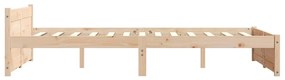 Estrutura de cama pequena casal 120x190 cm pinho maciço