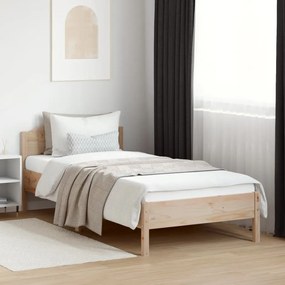 Cama sem colchão 100x200 cm madeira de pinho maciça