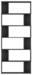 Estante/divisória 80x24x192 cm derivados de madeira preto