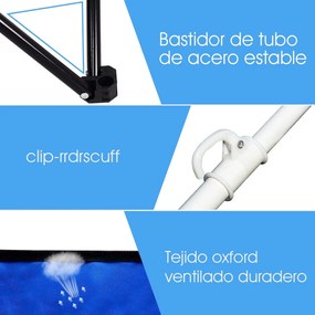 Cadeira de piquenique de aço portátil e dobrável Tecido Oxford PVC com guarda-sol Mini porta-copos de mesa Bolsa de transporte para pátio ao ar livre