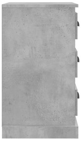 Mesa de cabeceira 39x39x67 cm derivados madeira cinza cimento