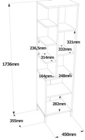 Armário Multiuso VI1 – Branco – 45 cm x 173,6 cm x 35,5 cm