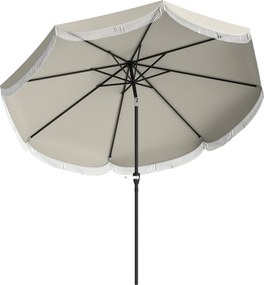 Outsunny Guarda-sol de Jardim Guarda-sol Exterior Inclinado 2,7x2,7 m Cinza | Aosom Portugal