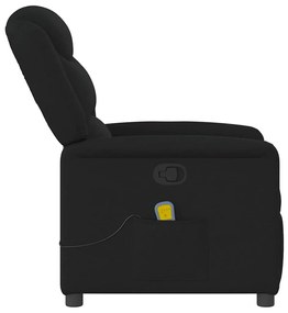 Poltrona de massagens reclinável tecido preto