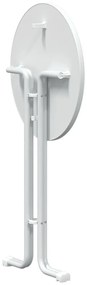Mesa de jantar Ø70x110 cm derivados de madeira e aço branco