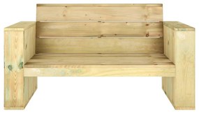 4 pcs conjunto lounge de jardim madeira de pinho impregnada