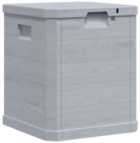 Caixa de arrumação para jardim 90 L cinzento claro