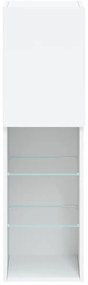 Móvel de TV c/ luzes LED 30,5x30x102 cm branco