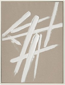 Tela pintada à mão com moldura em madeira Cross