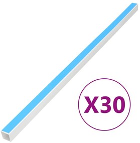 Calhas para cabos autoadesivas 30x20 mm 30 m PVC