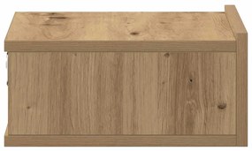 Mesa cabeceira suspensa 2 pcs carvalho artesanal 40x32x15 cm