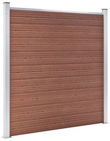 Painel de vedação para jardim 180x186 cm WPC castanho