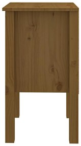 Mesa de cabeceira 40x35x61,5 cm pinho maciço castanho mel