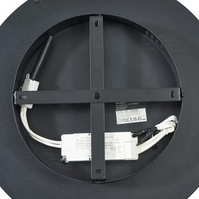 Plafon de design preto com dourado 40cm incl. LED com interruptor de 3 níveis - Ingo