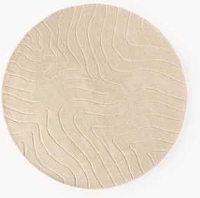 Tapete redondo em lã artesanal Aaron