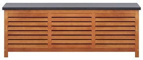 Caixa arrumação p/ jardim 150x50x55 cm madeira eucalipto maciça
