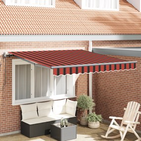 vidaXL Toldo Retrátil Automático Laranja e Marrom 350x250 cm