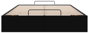 Estrutura de cama otomana sem colchão 120x200 cm preto