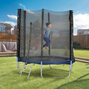 Trampolim de exterior com rede de segurança de Ø180 cm para crianças e adultos