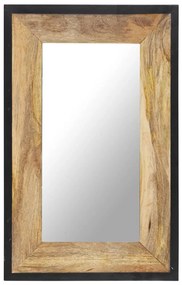vidaXL Espelho 80x50 cm madeira de mangueira maciça