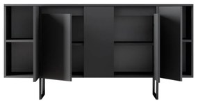 Console Luxe – Anthracite Black – 160 cm x 35 cm x 80 cm