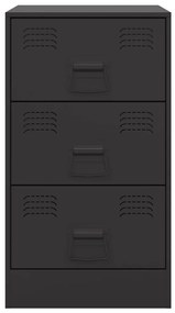 Mesa de cabeceira 34,5x39x62 cm aço preto