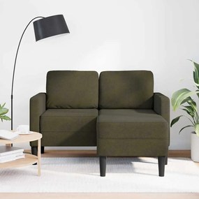 Sofá 2 lugares com Chaise em L 125 cm couro artificial