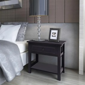 242872 vidaXL Cabeceira em madeira, preto