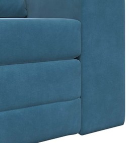 Sofá Cama 2 em 1 Azul 98x71x83 cm Veludo
