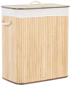 Cesto em madeira de bambu clara 60 cm KANDY Beliani