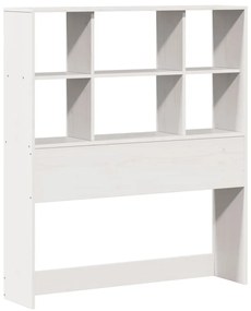 Cama com estante sem colchão 90x200 cm pinho maciço branco