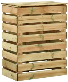 Caixa de compostagem ripada 4 pcs 80x50x100cm pinho impregnado