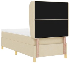 Cama Box com Colchão vidaXL - Creme, 100x200 cm, Tecido