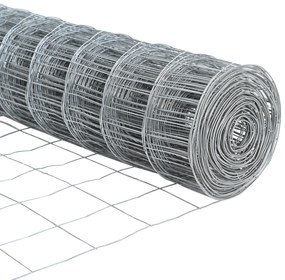 Cerca Euro da com 13 Postes Flangeados 1x25 m Aço Galvanizado