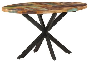 Mesa de jantar 140x80x75 cm madeira recuperada maciça