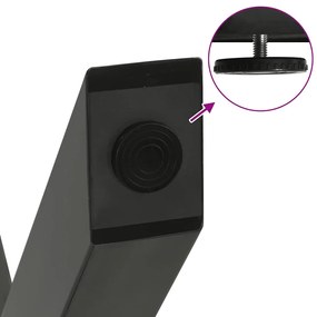 Pés para mesa de centro em formato de X, 2 peças, antracite, 30x(30-31
