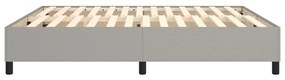 Estrutura de cama sem colchão 160x200 cm tecido cinzento-claro