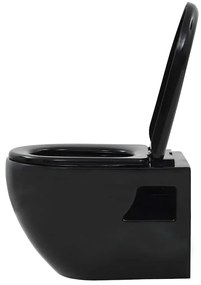 Sanita de parede com cisterna oculta, cerâmica, preto