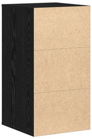 Cômoda de Canto Preto Carvalho 40x41x76 cm Madeira Derivada