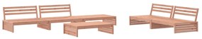 6 pcs conj. lounge jardim c/ almofadões madeira douglas maciça