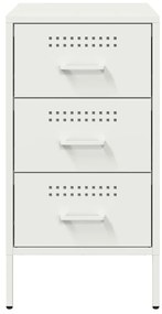 Mesa de cabeceira 36x39x68 cm aço branco