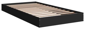 Estrutura de cama 90x190 cm derivados de madeira preto