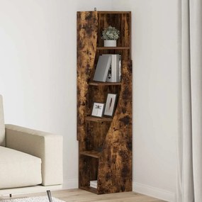 vidaXL Armário de canto Carvalho Defumado 32x32x140cm