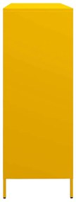 Aparador 135x39x103,5 cm aço laminado a frio amarelo mostarda