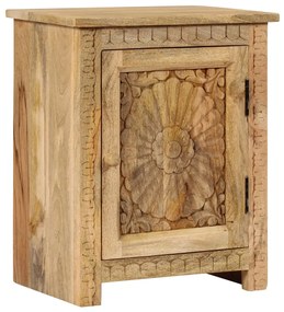 vidaXL Mesa de cabeceira em madeira de mangueira maciça 40x30x50 cm