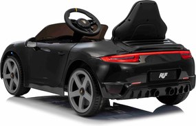 Carro elétrico para crianças RUF GT 12V,com portas rebatíveis, comando remoto, luzes LED dianteiras e traseiras, entrada USB/Aux, bateria de lítio, li