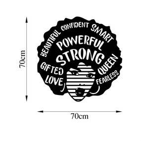 Acessório Decorativo de Parede Powerful – Preto – 70 x 70 cm