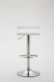 Banco de bar Dyn em couro sintético e com estrutura cromada 36 x 64-84 x 39 cm Branco